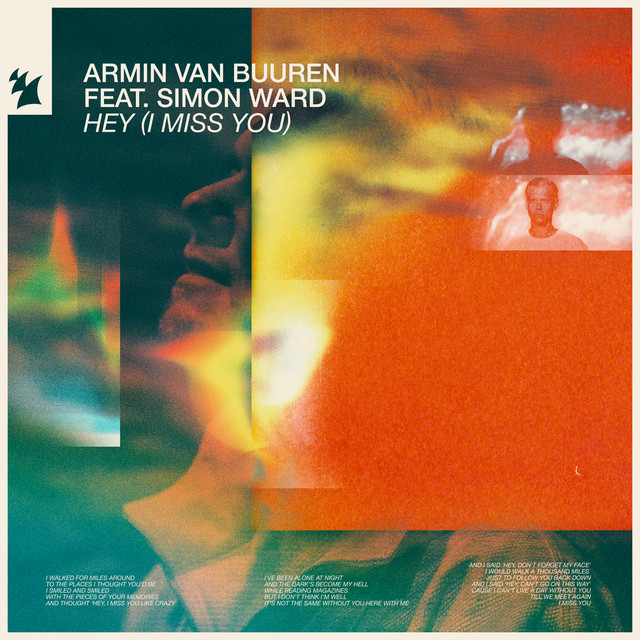 Pochette du single de Armin van Buuren & Simon Ward " Hey (I Miss You) " - Sortie 14 octobre 2022 - Source Spotify