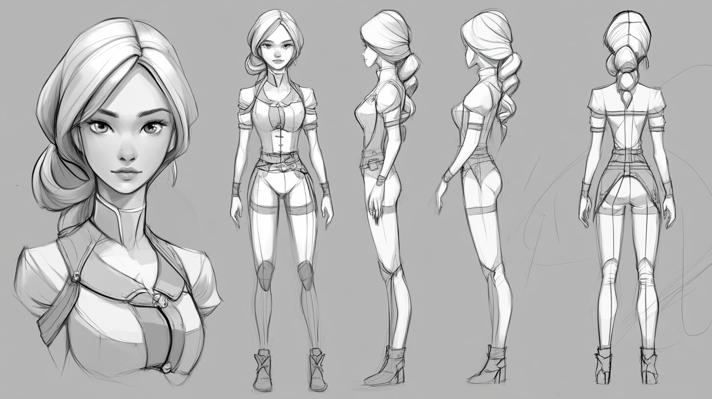 Tika Concept - +300 Female Sketch Sheet(4k) Reference Images(4k) - 12/14 - IA - Publication 18 décembre 2024 - Téléchargement 14 janvier 2026 - Source https://www.artstation.com