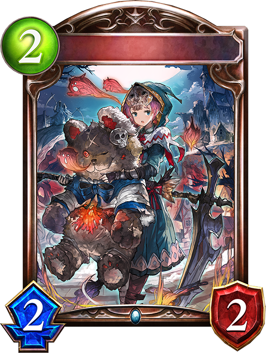 Fillette à l'ourson - 1/1 - 1/2 - Shadowverse - Appartenance : Dimensionnels - Extension : Chronogenesis - Sortie 28 décembre 2017 - Téléchargement 3 décembre 2025 - Source https://shadowverse-portal.com